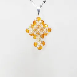 Pendant 30cm - Clarissa-Silver Chain - Pendant 30cm - Laiton argenté